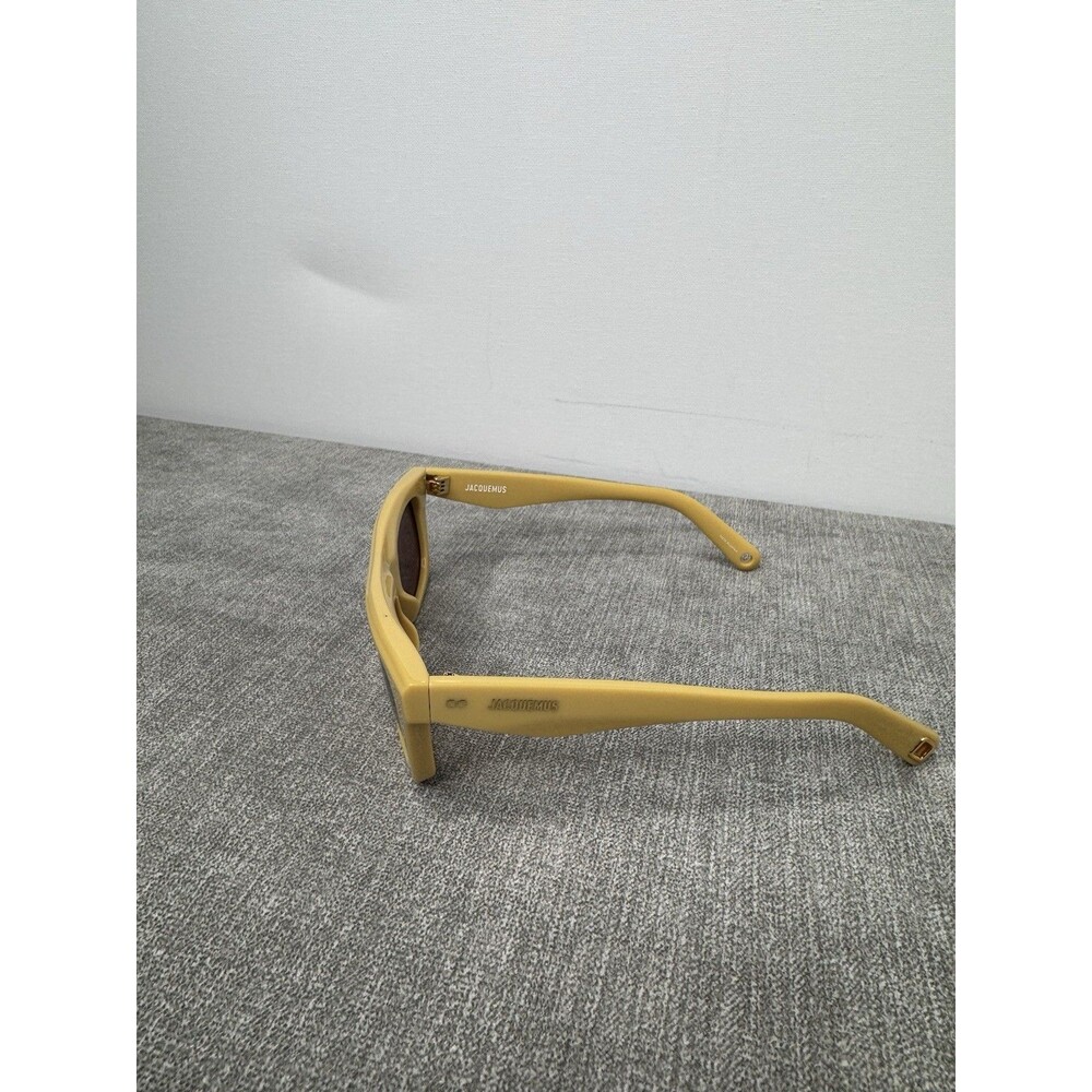 Jacquemus Pina JAC58S Milky Amber Yellow Sunglasses Brown Gradient Lens 55mm